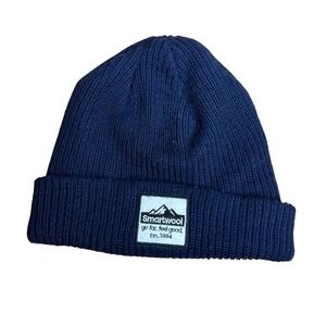 Smartwool Beanie Hat Navy Blue Merino Wool Blend Cuffed Winter Ski Unisex